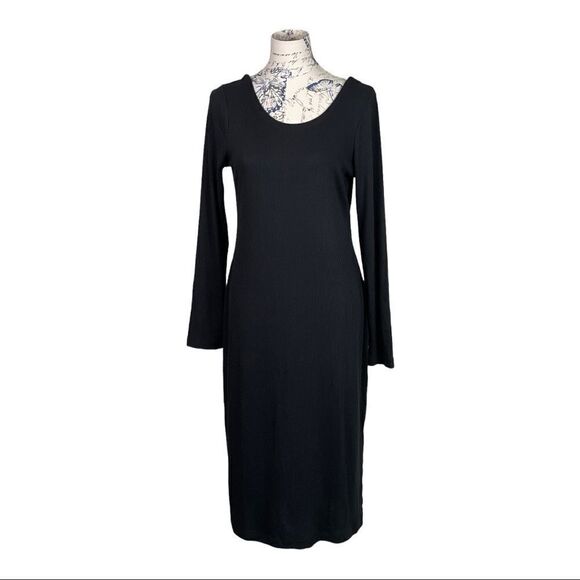 BLACK Midi Body Con Dress - Picture 3 of 12